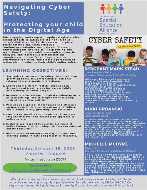 flyer for SEA workshop